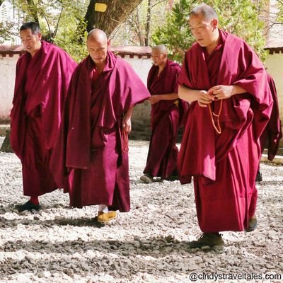 My Journey with His Holiness the Dalai Lama - The Wise Traveller - Senior Monks Preparing to Debate with Young Disciples at Sera Monastery