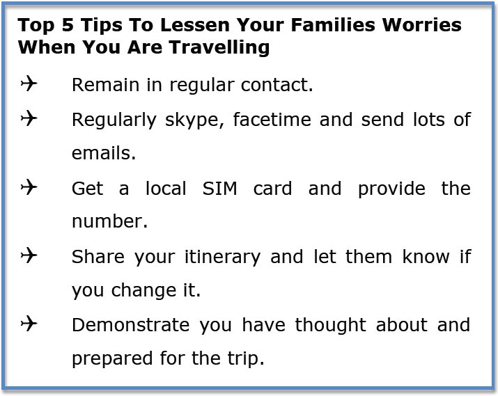 5 Tip To Lessen Your Family's Worries When Travelling - The Wise Traveller