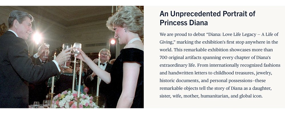 Best Exhibitions To Catch On Your Travels This Autumn - The Wise Traveller - Princess Diana - Love Life Legacy – A Life of Giving