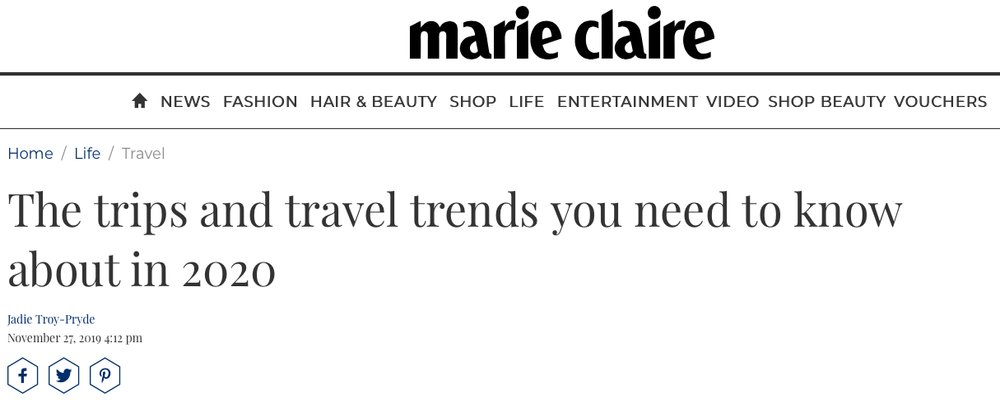 December 2020 Monthly Round-Up - The Wise Traveller - Marie Claire