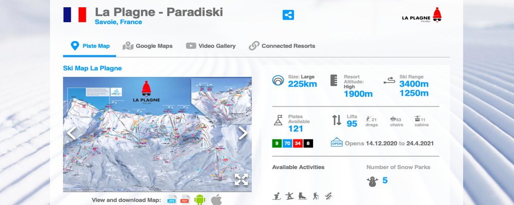 How to Plan the Best Skiing Holiday in France - The Wise Traveller - Map (Website)