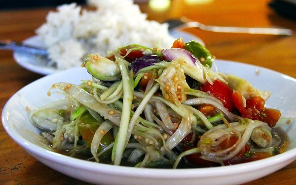 Eating Buffalo in Vientiane - The City of Sandalwood - The Wise Traveller - Laoian Salad