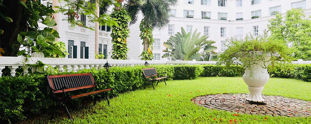 The Matriarch of Hanoi Hotels, Sofitel Legend Metropole - Hanoi, Vietnam - The Wise Traveller - Garden Benches