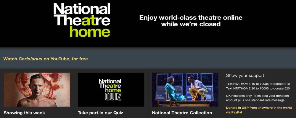 Virtual Culture Tours - The Wise Traveller - National Theatre At Home