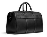 Ermenegildo Zegna Black Pelle Tessuta Holdall